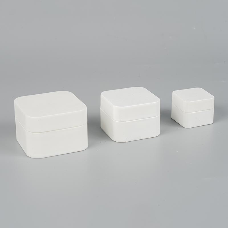 Frasco de creme quadrado
